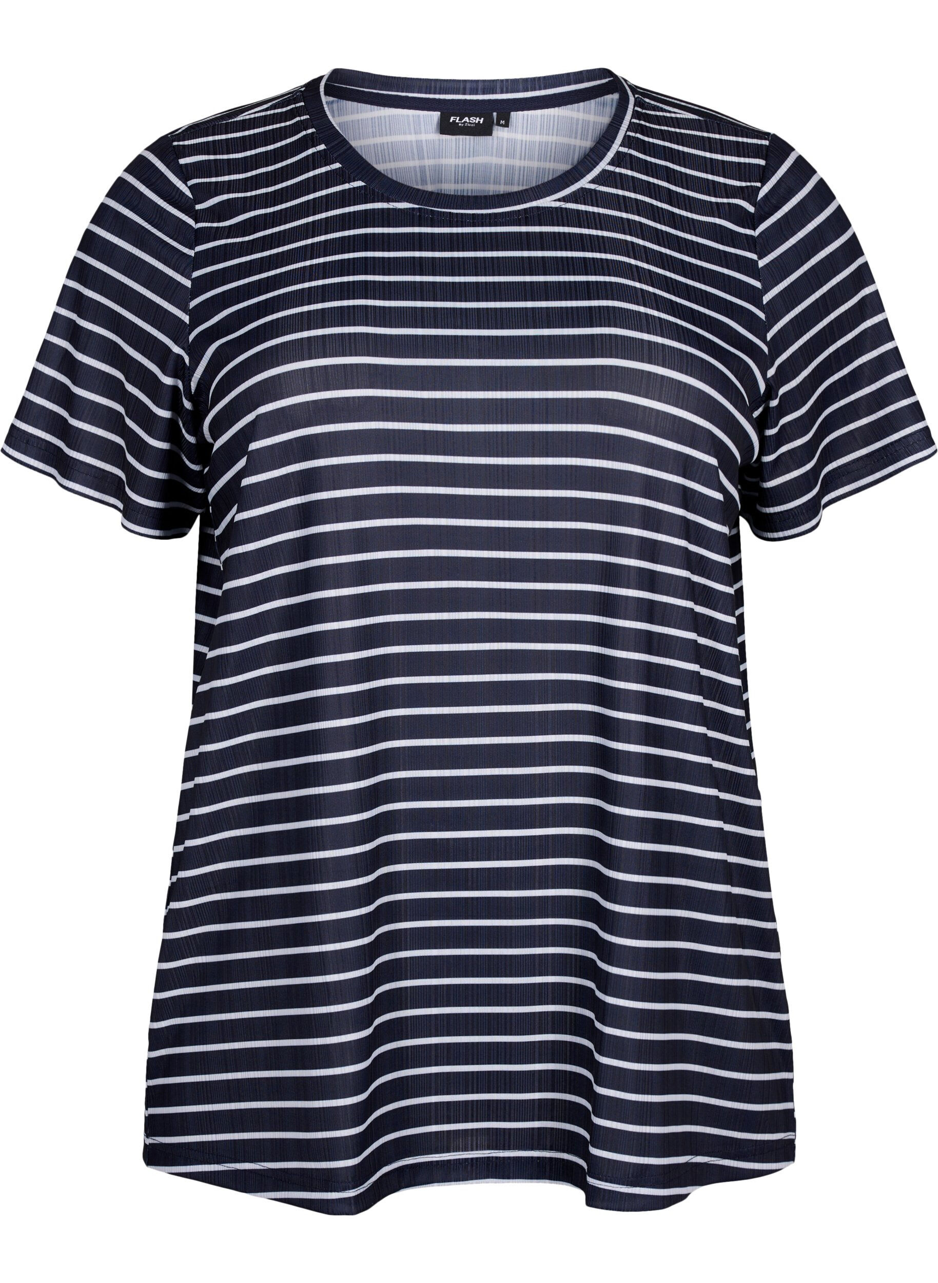 Zizzi FLASH &ndash; T-Shirt mit Streifen, Night S. W. Stripe, Packshot image number 0