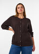 Cardigan mit runden Kn&ouml;pfen, Braun, Model image number 0