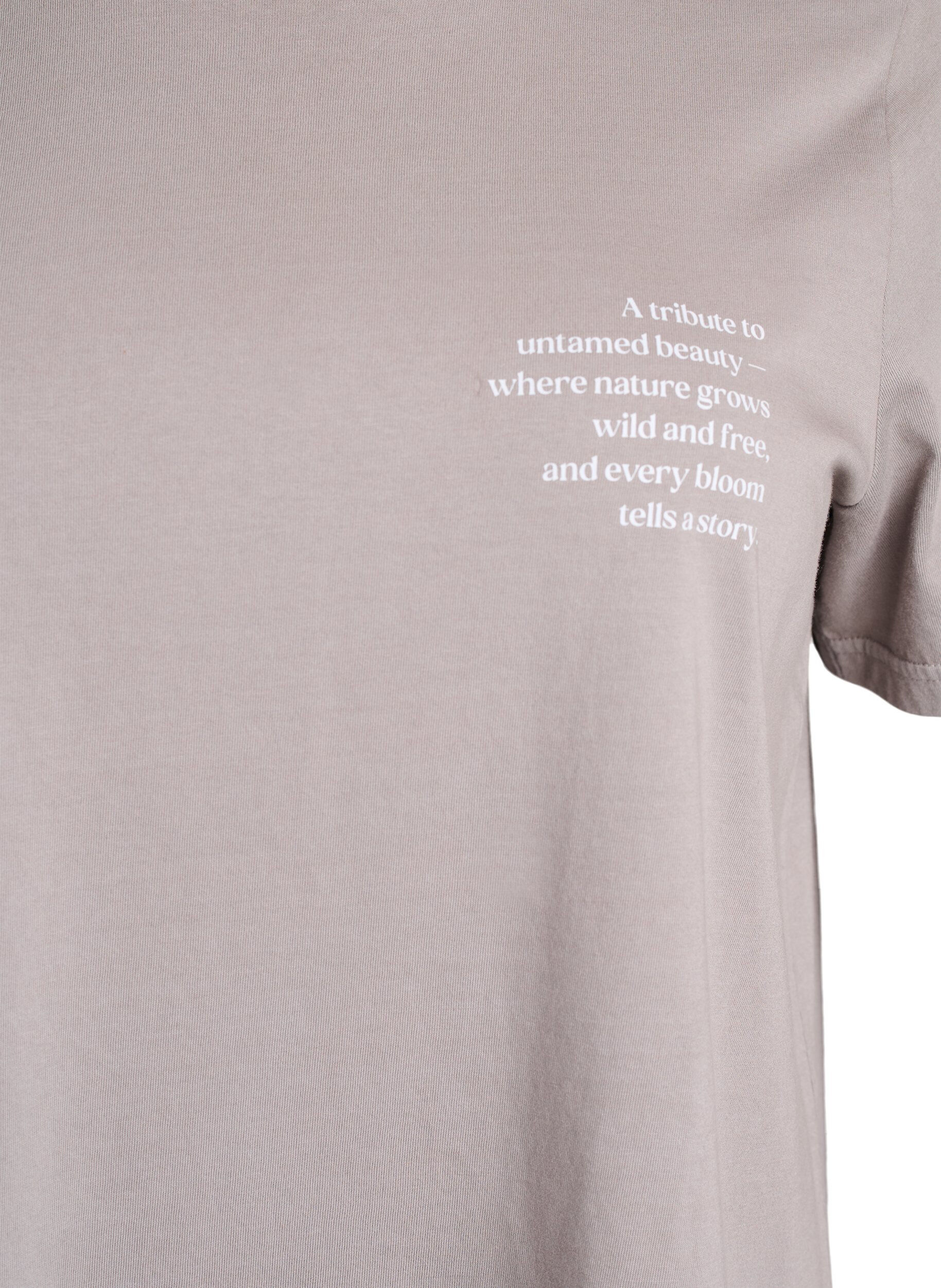 Zizzi T-shirt en coton avec imprim&eacute; devant et dos, 9990, Packshot image number 2