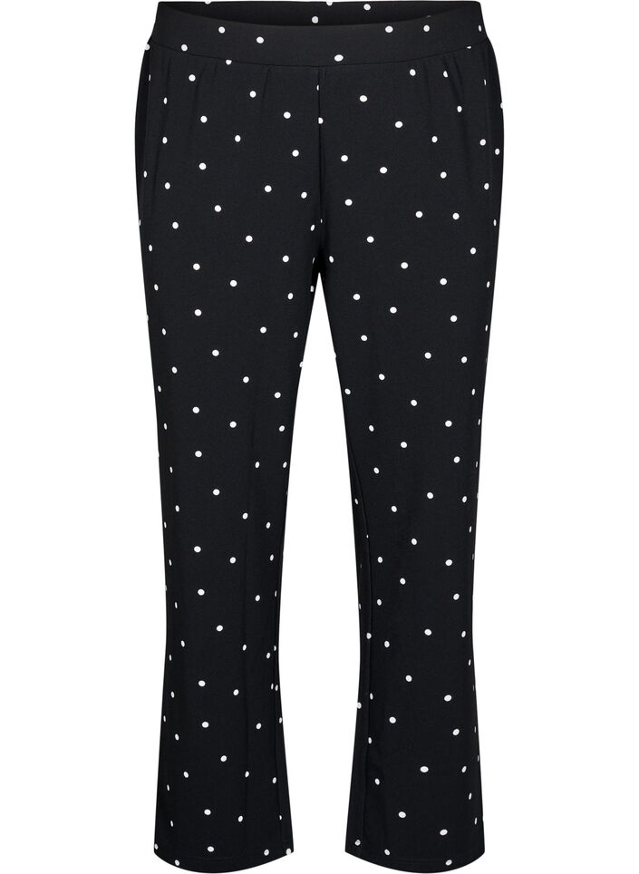 Pantalon &agrave; coupe droite, Noir, Packshot image number 0