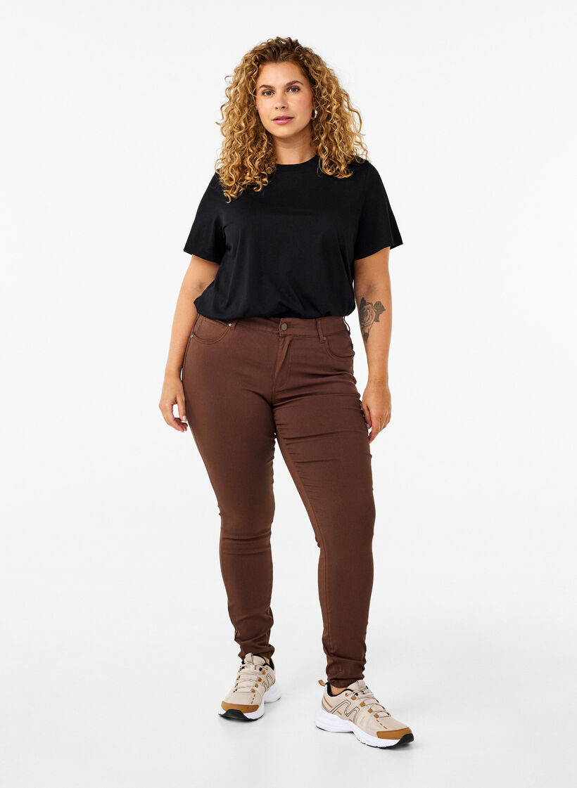 Pantalon, Marron, Model image number 0