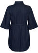 Jeanskleid mit G&uuml;rtel und 3/4-&Auml;rmeln, Blau, Packshot image number 1