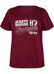 T-Shirt aus Bio-Baumwolle mit sportlichem Textprint, Rot, Packshot image number 0