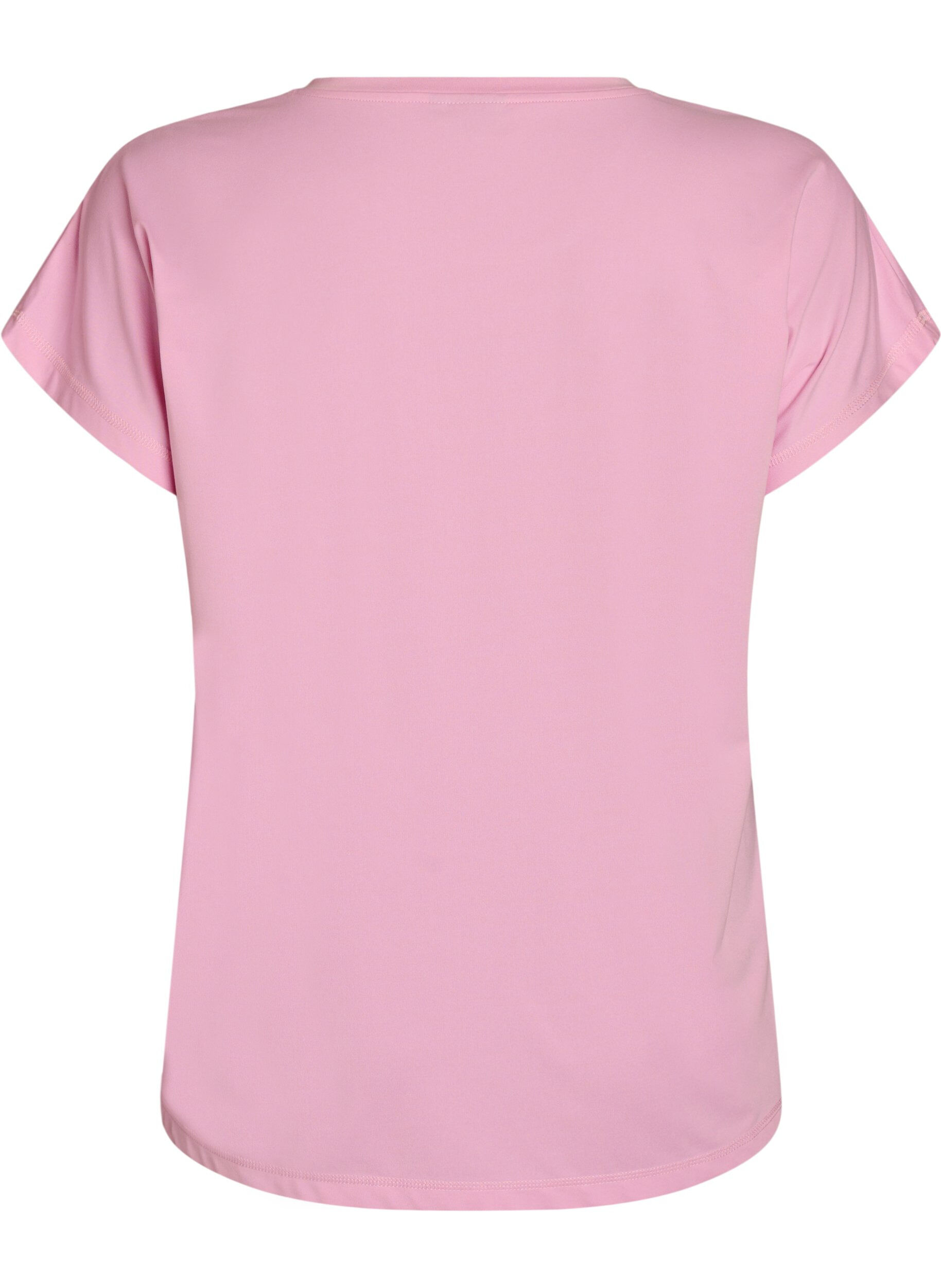Zizzi Einfarbiges Trainings-T-Shirt, Pink, Packshot image number 1