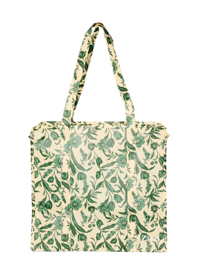 Sac de magasinage avec fermeture &eacute;clair, Vert, Packshot image number 0