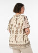 Bluse mit Muster und H&auml;kelborte, Beige, Model image number 2