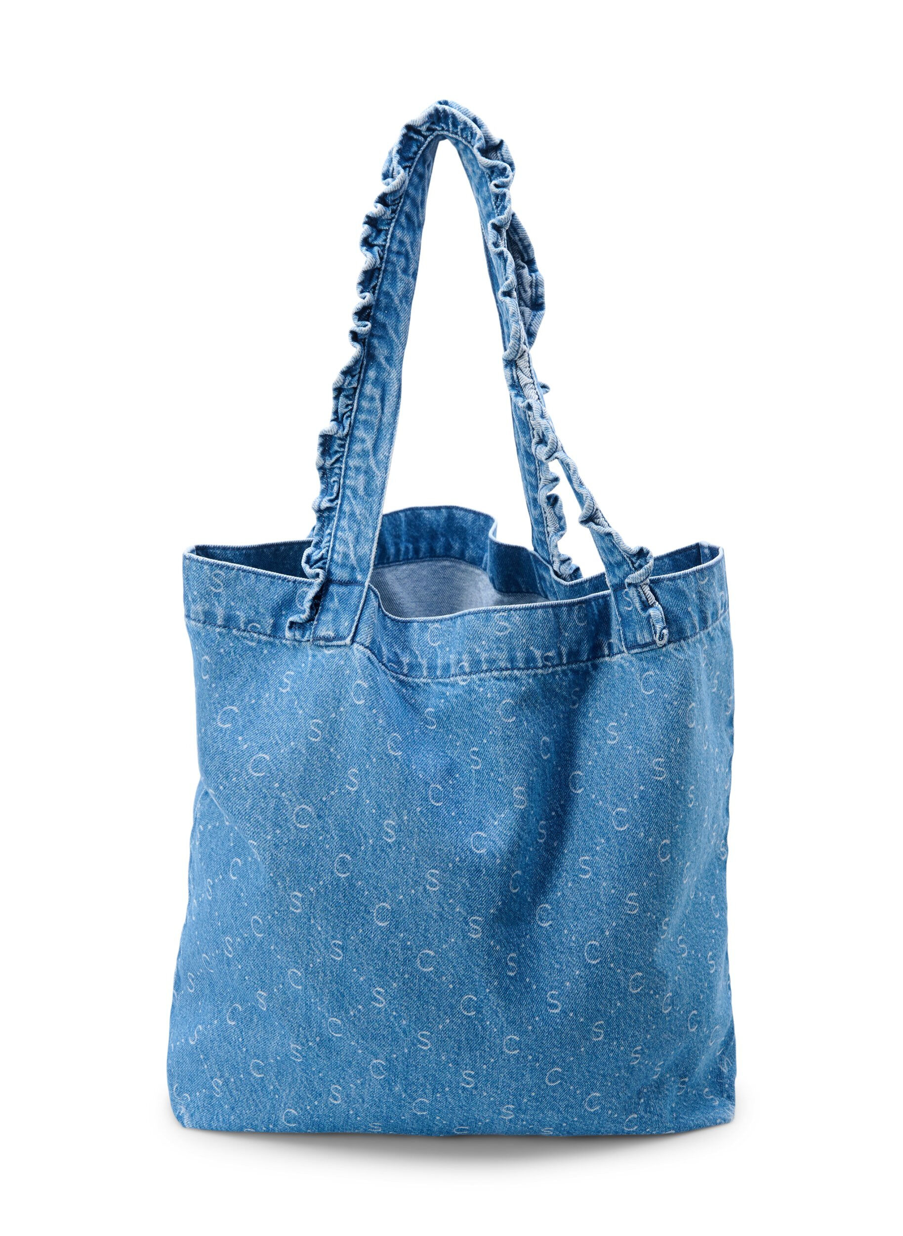 Zizzi Sac cabas en jean, Light Blue Denim, Packshot image number 0