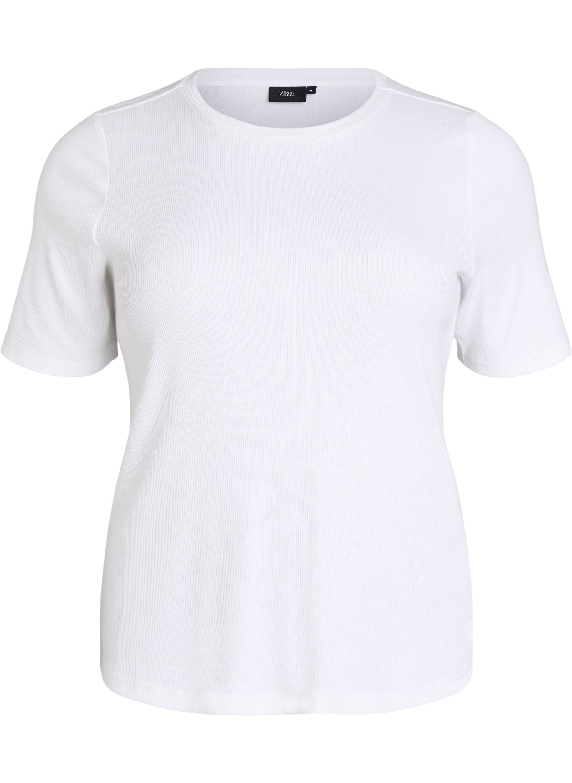 T-shirt basic c&ocirc;tel&eacute; avec col rond