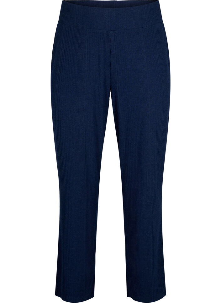 Pantalon confortable avec texture ray&eacute;e, Night Sky Mel., Packshot image number 0