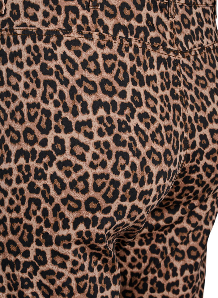 Leopard Jeans mit normaler Taille, Braun, Packshot image number 3
