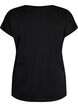 Kurz&auml;rmeliges T-Shirt aus einer Baumwollmischung, Schwarz, Packshot image number 1