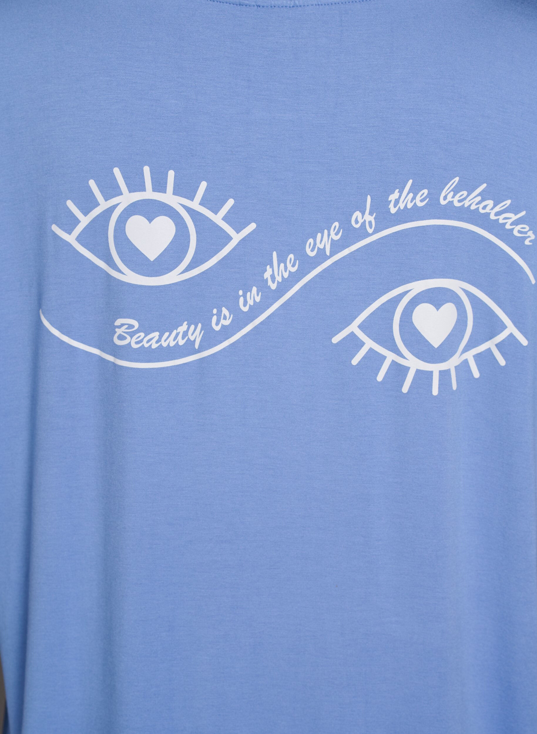 Zizzi T-shirt de nuit ample en viscose, Bleu, Packshot image number 3