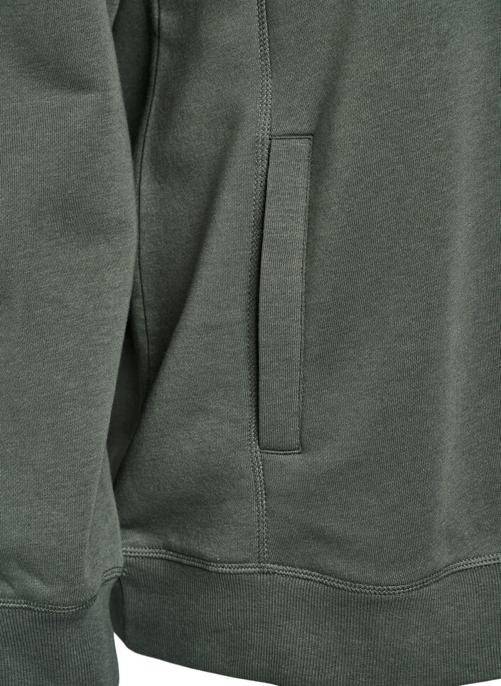 FLASH - Sweatshirt mit Stehkragen und Taschen, Gr&uuml;n, Packshot image number 3