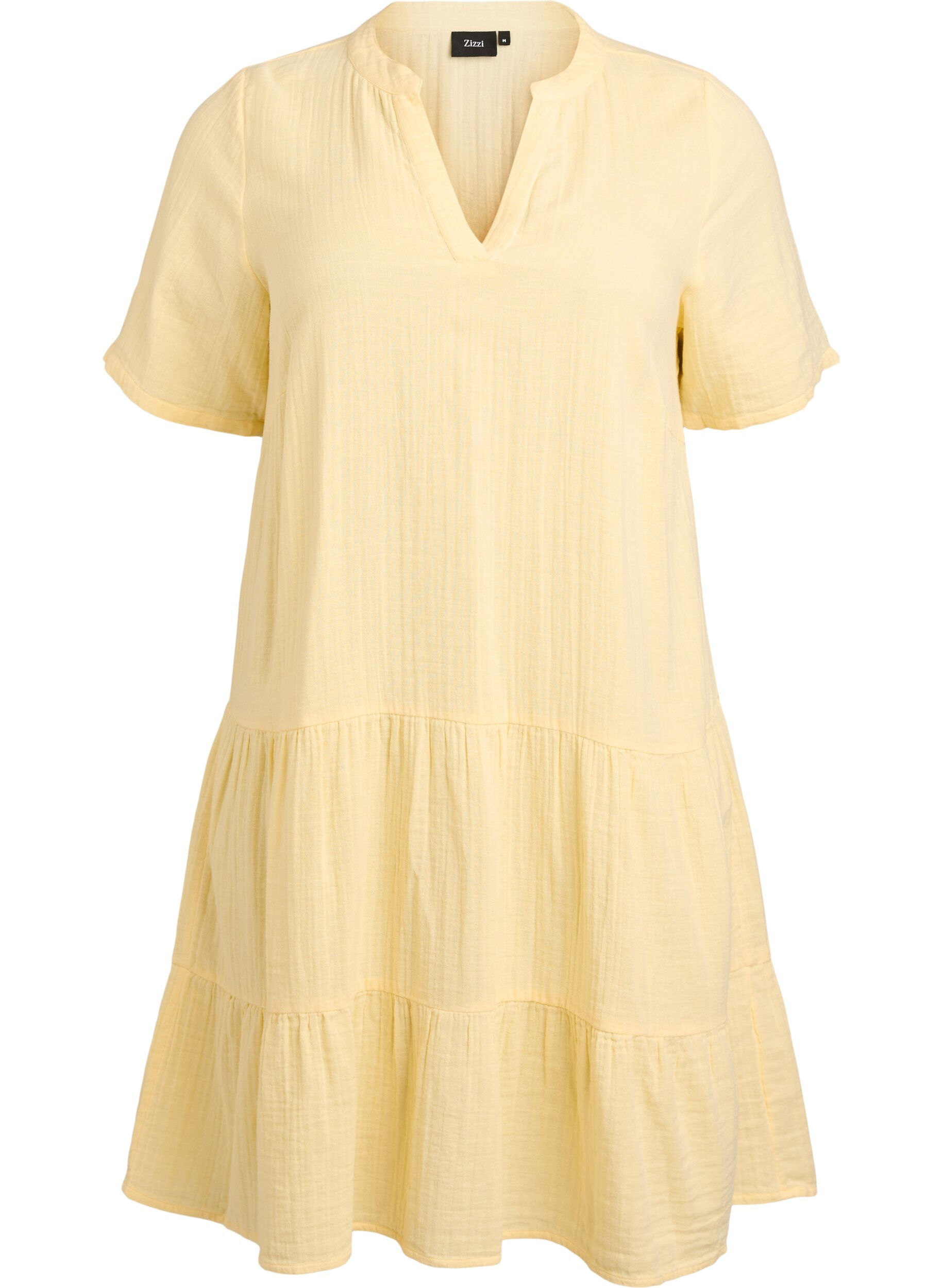 Kurzes A-Linien-Kleid aus Baumwollmusselin