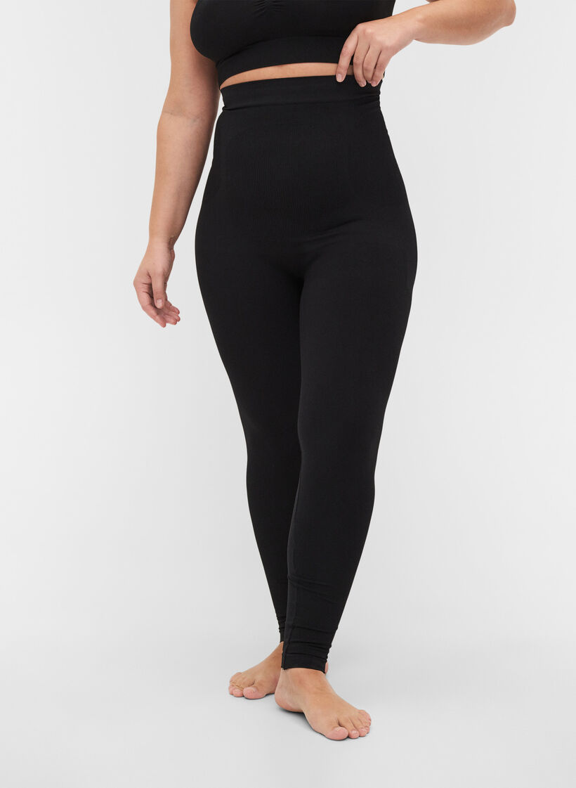 Legging gainant taille haute, Black, Model image number 2