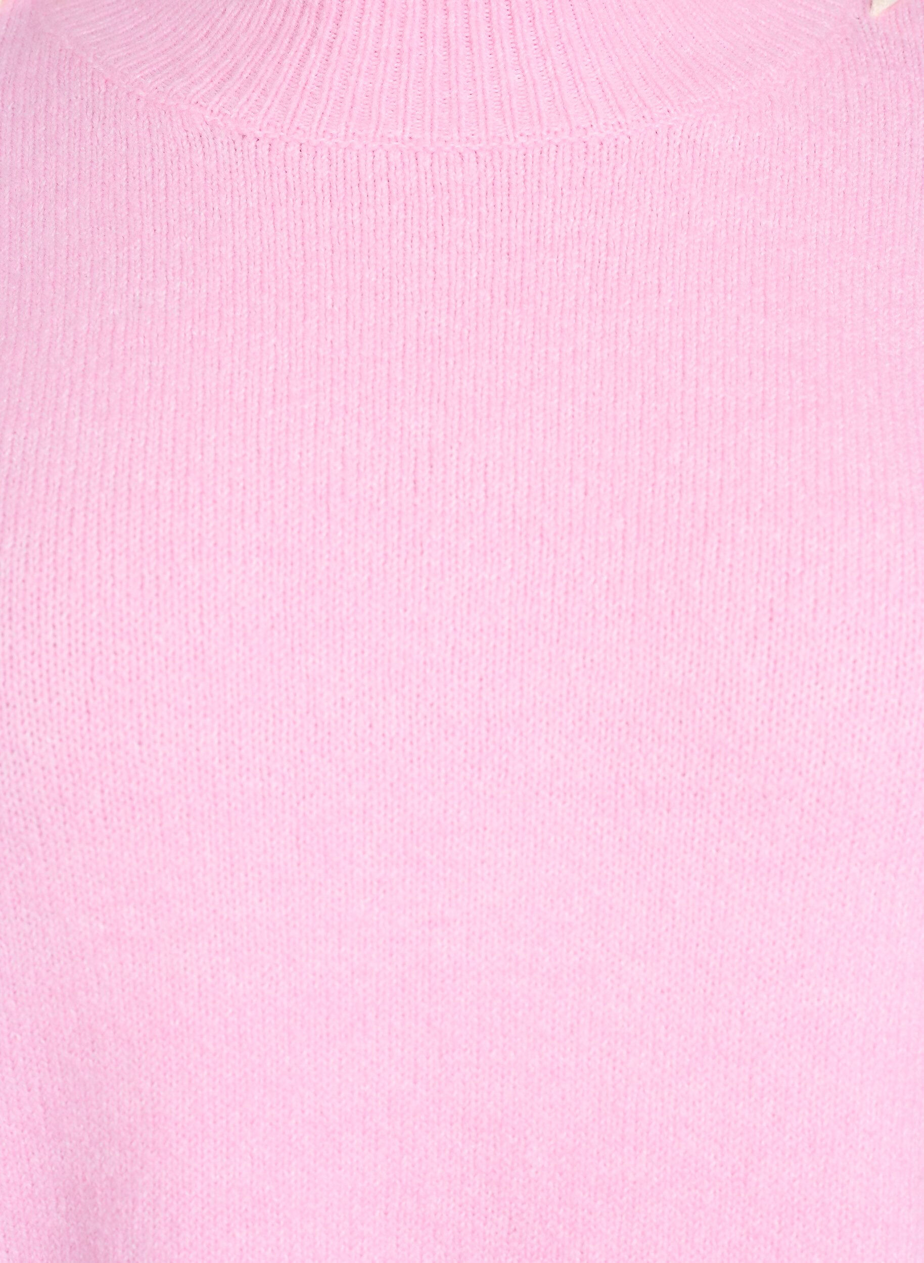 Zizzi Pullover mit Ziern&auml;hten, Pink, Packshot image number 2