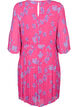 Plisseekleid mit Bindeband und Print, Beetroot Purple AOP, Packshot image number 1