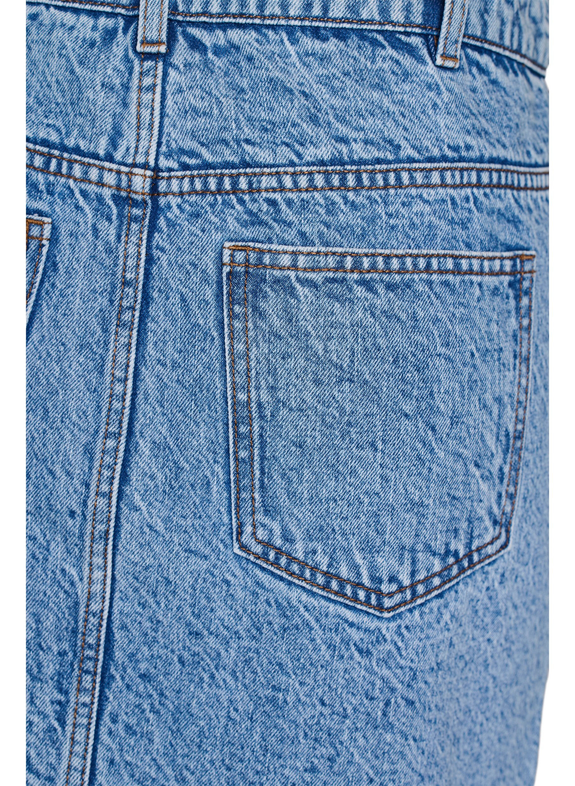 ZizziKurzer Jeansrock mit Taschen, Blau, Packshot image number 3
