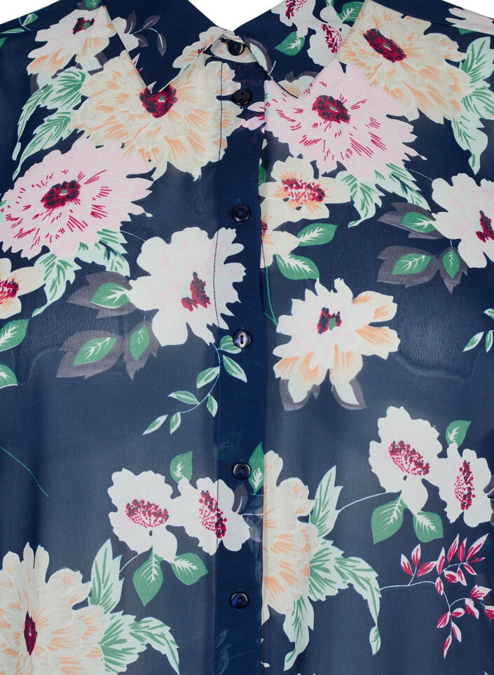 FLASH - Chemise à manches longues avec imprimé floral, Navy Flower, Packshot image number 2