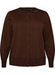 Cardigan en maille fine avec col rond, Marron, Packshot image number 0