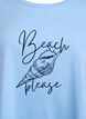 T-shirt &agrave; col rond et coupe &eacute;vas&eacute;e, Bleu, Packshot image number 2