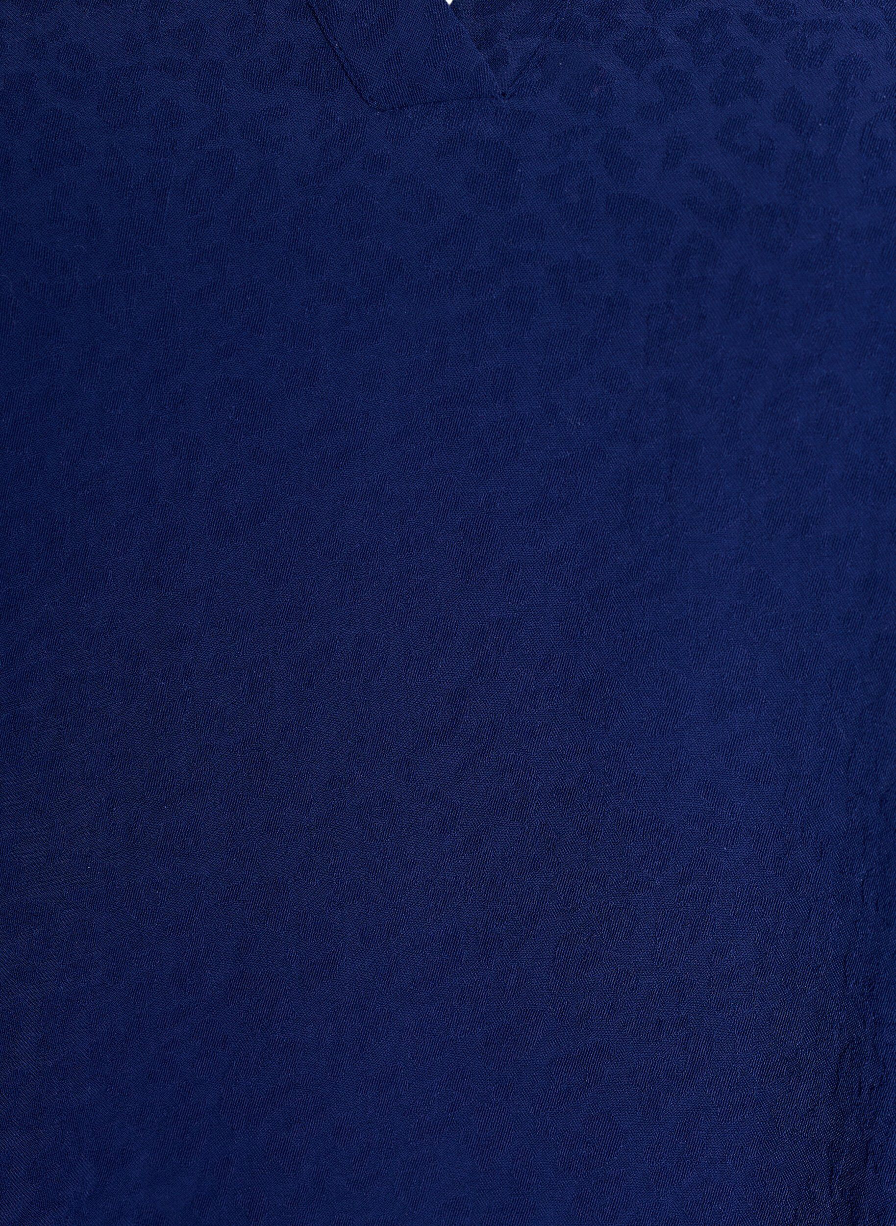 Zizzi Chemisier &agrave; manches courtes &agrave; volants et col en V, Bleu, Packshot image number 2