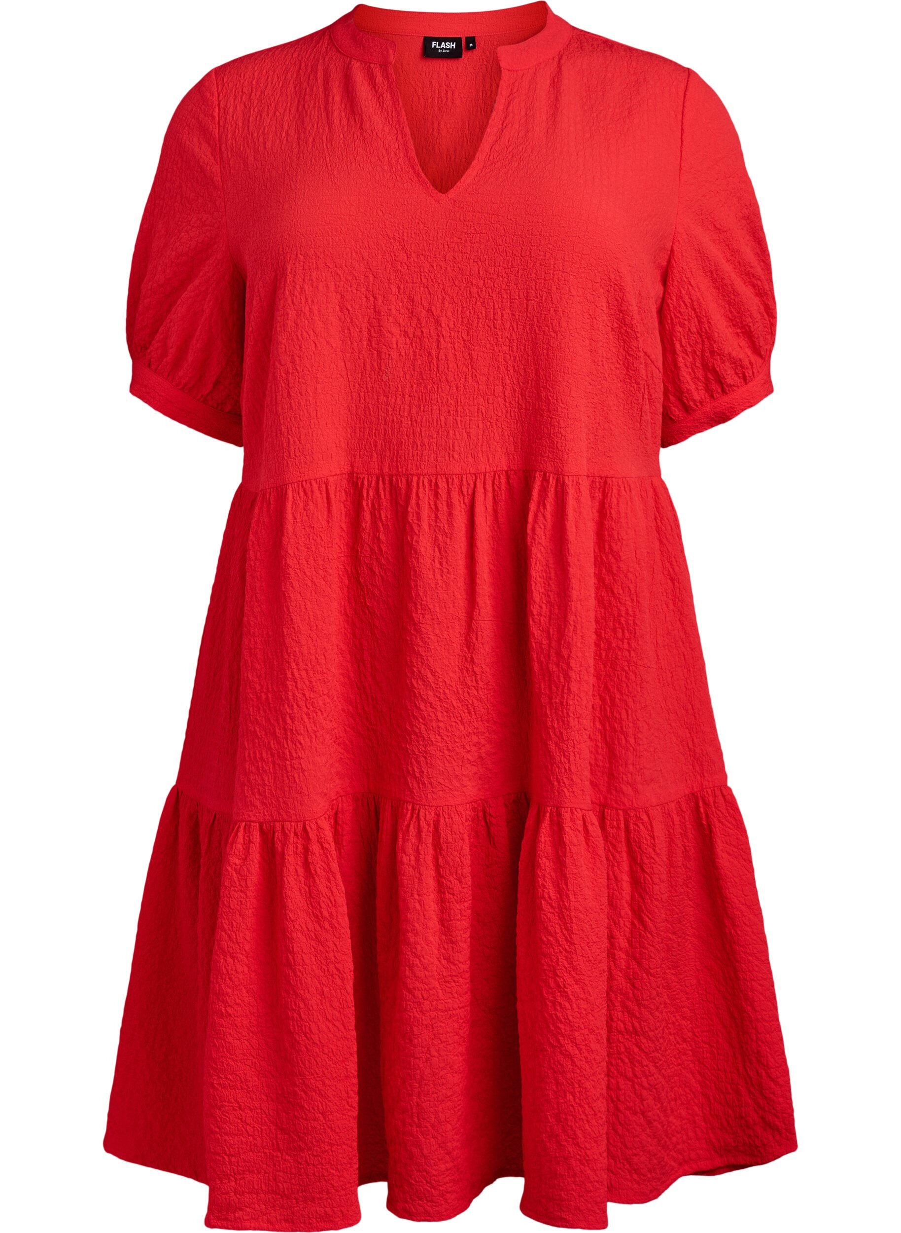 Zizzi FLASH - Robe courte coupe &eacute;vas&eacute;e, Rouge, Packshot image number 0