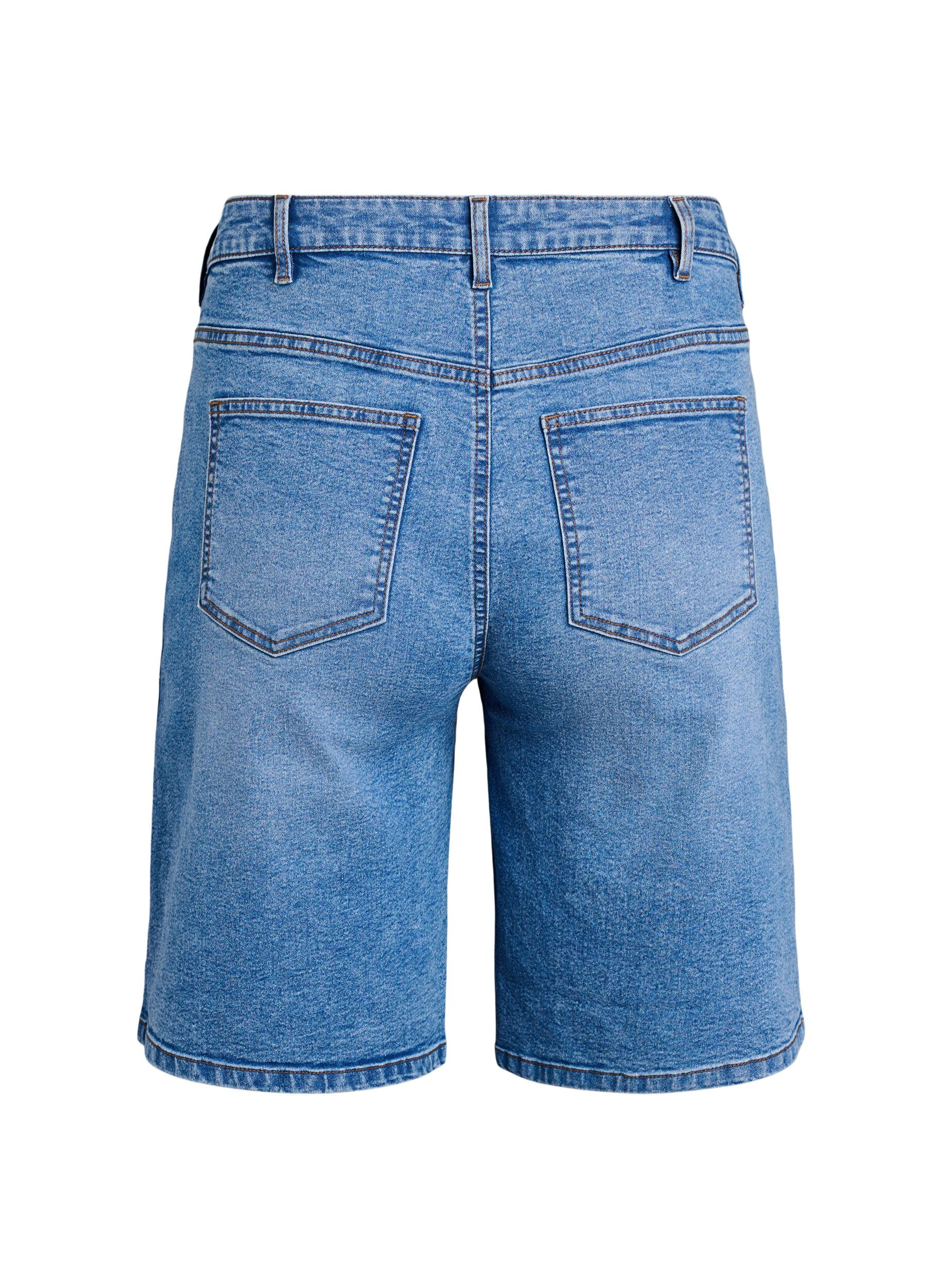 Zizzi Short en jean ample &agrave; taille haute, Bleu Clair, Packshot image number 1