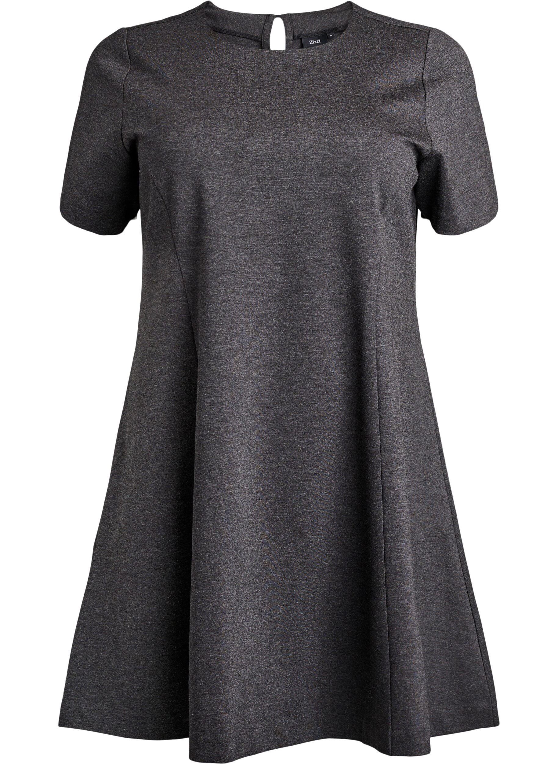 Robe courte &eacute;vas&eacute;e en jersey