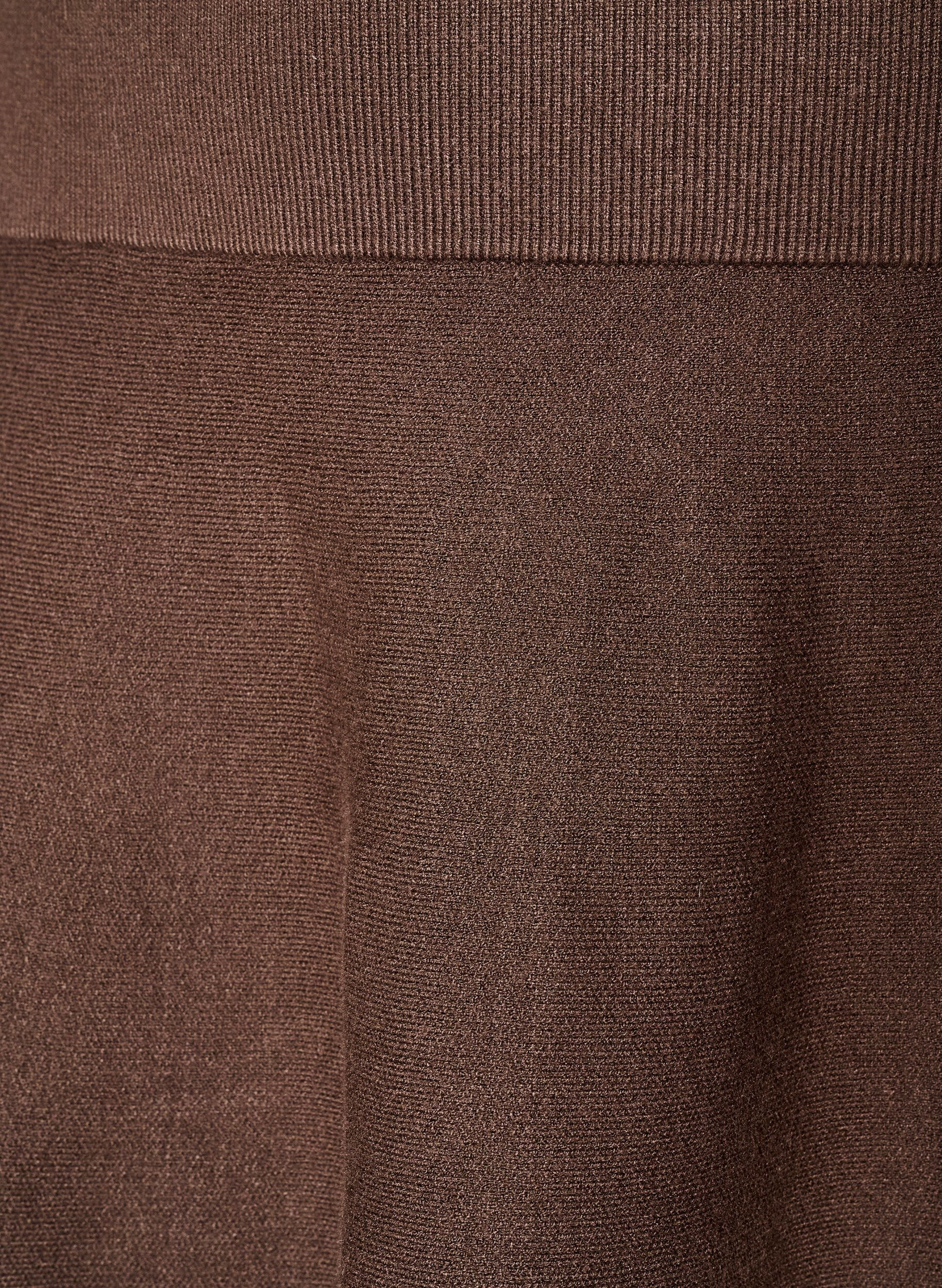 ZizziJupe courte en maille &agrave; coupe &eacute;vas&eacute;e, Marron, Packshot image number 2