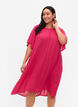 Robe en viscose à manches courtes, Bright Rose, Model image number 0
