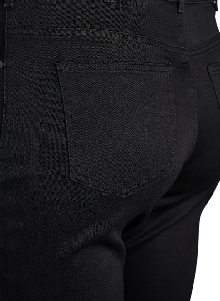 Schmale Passform Emily Jeans mit normaler Taille, Schwarz, Packshot image number 3