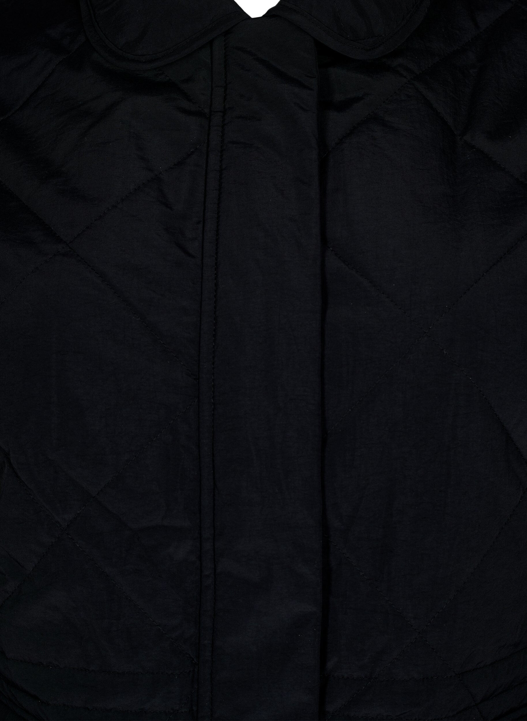 Zizzi Veste matelass&eacute;e avec col et poches, Noir, Packshot image number 2