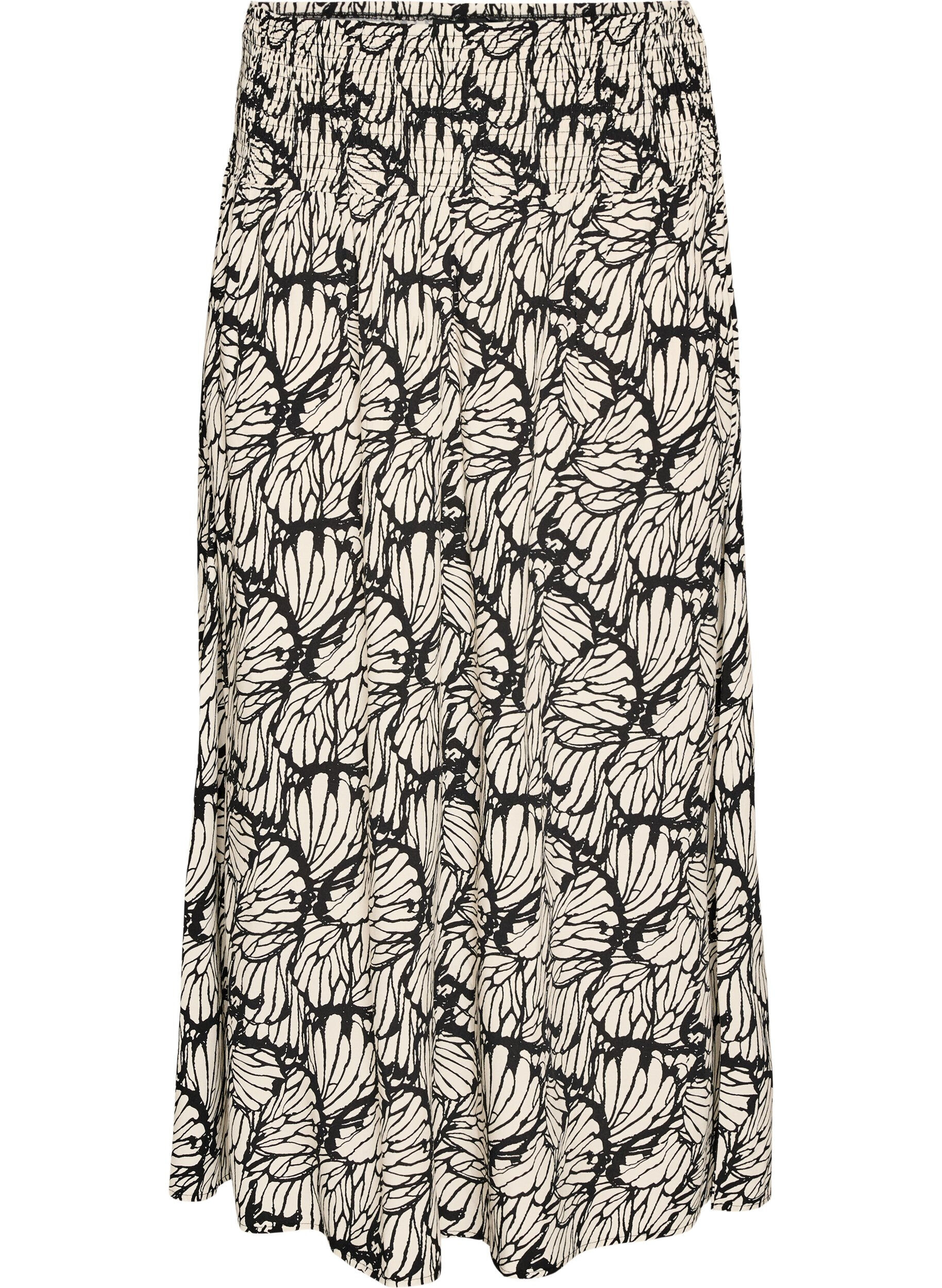 FLASH - Jupe longue en viscose avec smocks