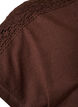 T-shirt en coton avec d&eacute;tails en crochet, Marron, Packshot image number 3