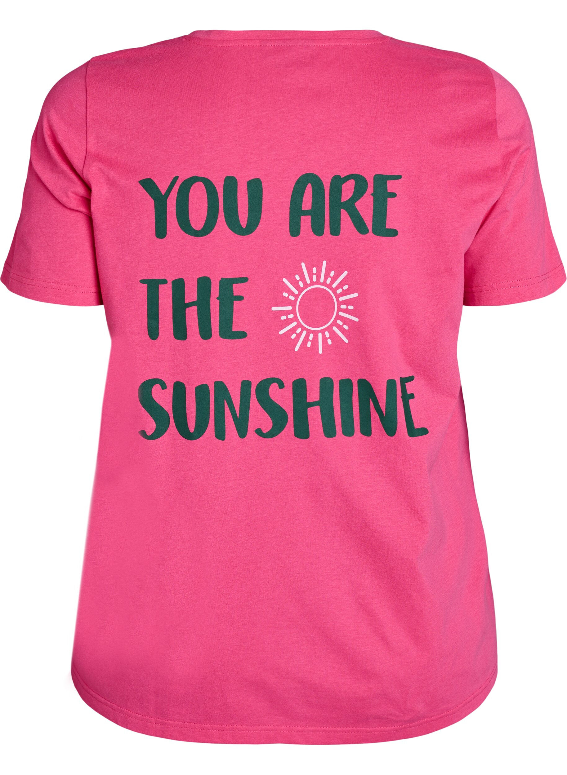 Zizzi T-shirt imprim&eacute;, Rose, Packshot image number 1