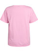 T-shirt basique &agrave; manches courtes et col en V, Rose, Packshot image number 1