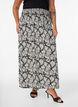 Jupe longue en viscose avec smocks, Noir, Model image number 2