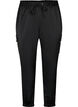 Satin Cargo Hosen, Black, Packshot image number 0