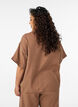 Bluse aus Baumwoll-Musselin mit kurzen &Auml;rmeln, Braun, Model image number 2