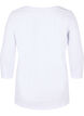 T-shirt avec manches 3/4, Bright White, Packshot image number 1