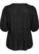 Blouse en viscose avec texture &agrave; pois et col V, Noir, Packshot image number 1
