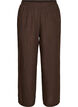Pantalon large en lin et viscose, Marron, Packshot image number 0