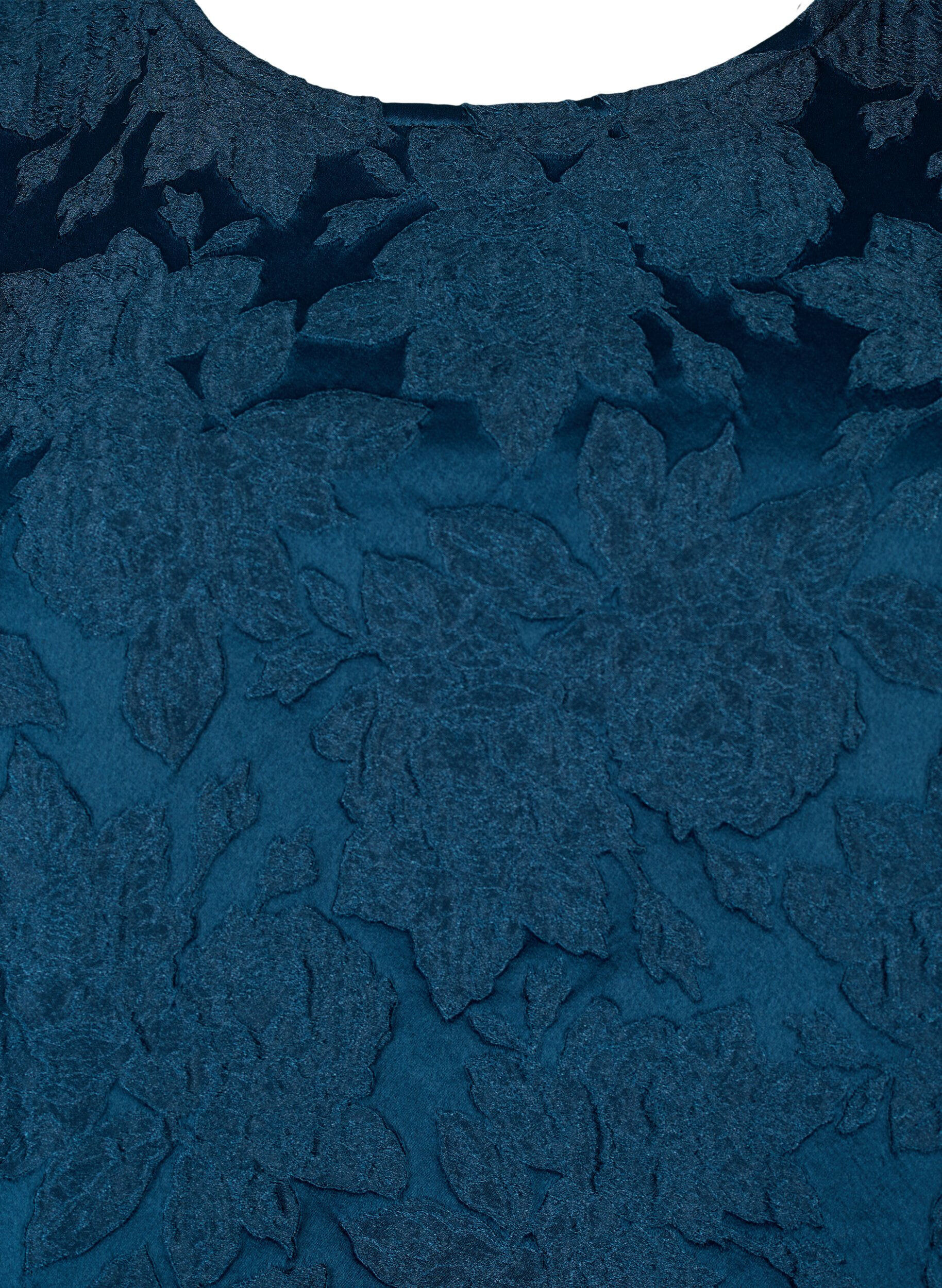 Zizzi  Jacquard-Bluse mit 3/4-&Auml;rmeln, Titan, Packshot image number 2