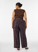 Pantalon en viscose avec taille &eacute;lastiqu&eacute;e et jambes droites, Marron, Model image number 1