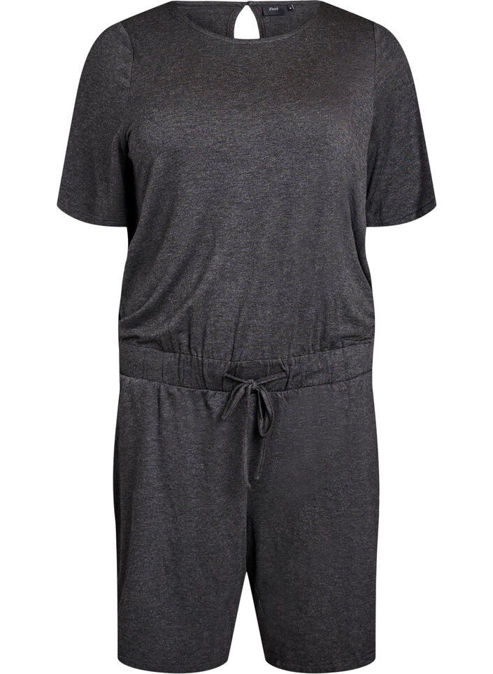 Jumpsuit mit kurzen Beinen, Grau, Packshot image number 0