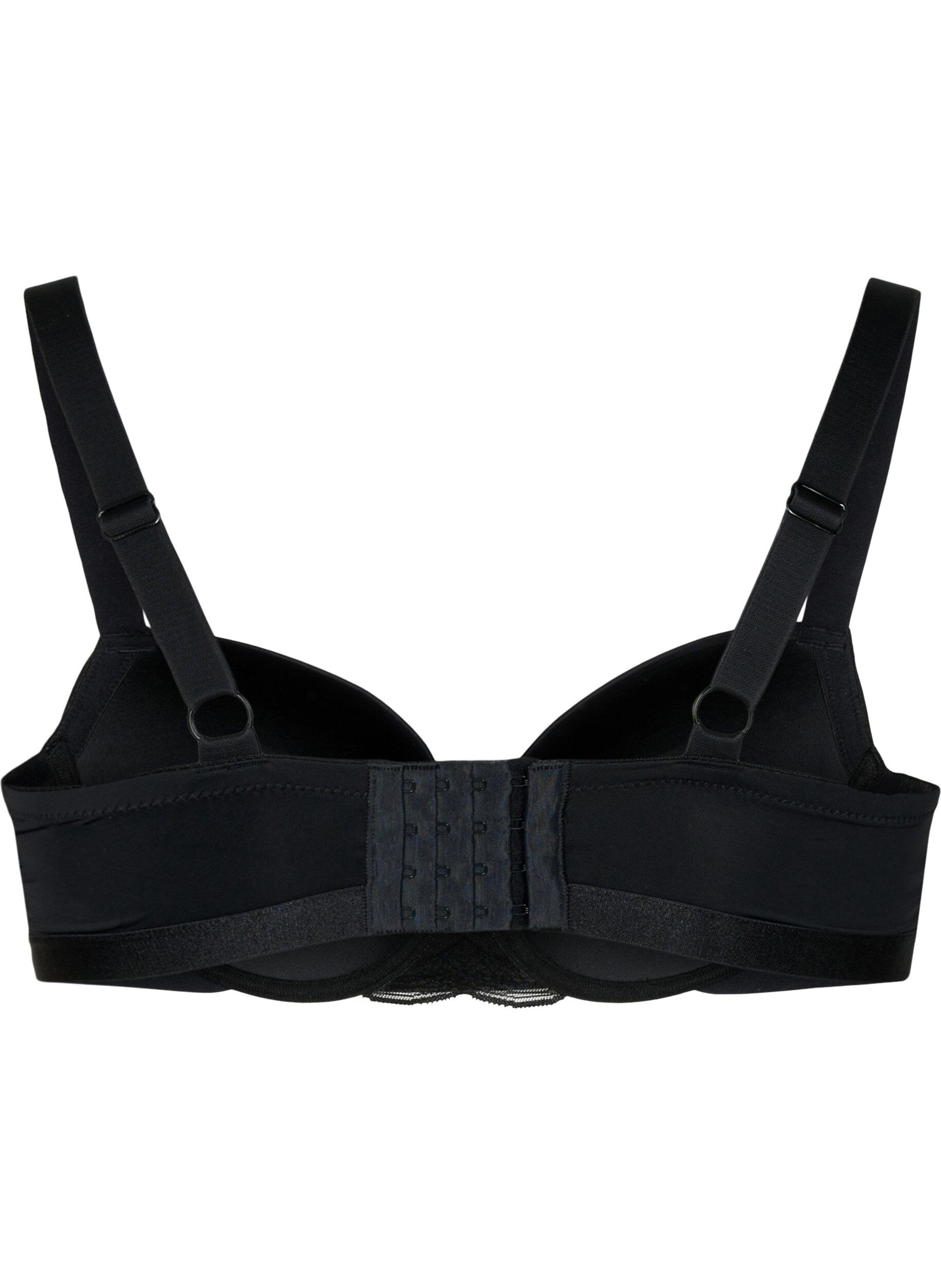 ZizziVorgeformter BH mit Mesh, Schwarz, Packshot image number 1