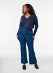 Langarmshirt mit V-Ausschnitt und Kn&ouml;pfen, Blau, Model image number 1