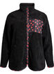 Jacke aus Teddyfleece mit Kirschdetails, Schwarz, Packshot image number 0