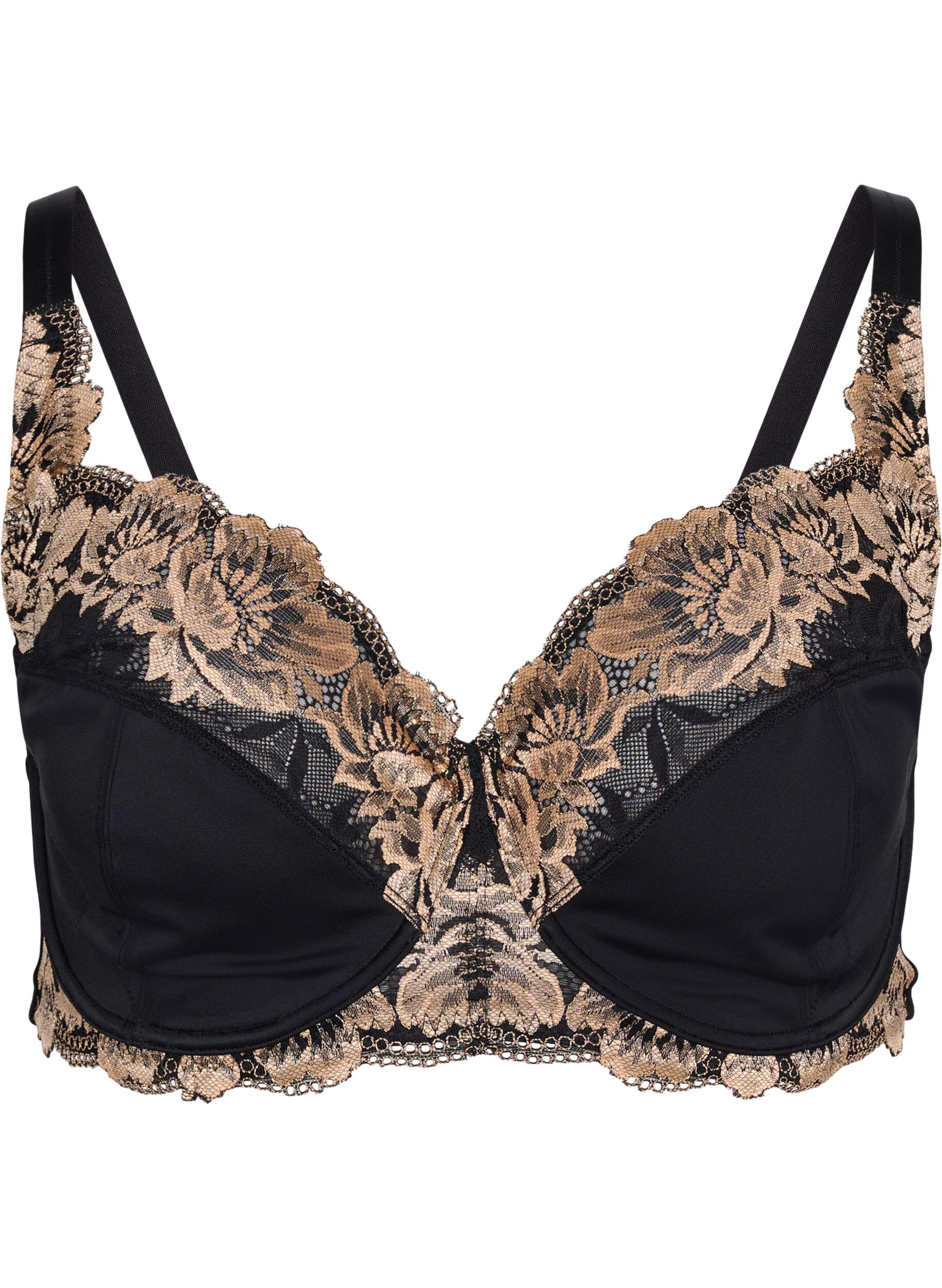 Zizzi Soutien-gorge &agrave; armatures en dentelle, Black, Packshot image number 0